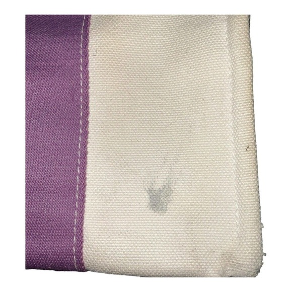 Hermes Bora Bora Canvas Tote Bag Ivory Purple - Picture 3 of 16